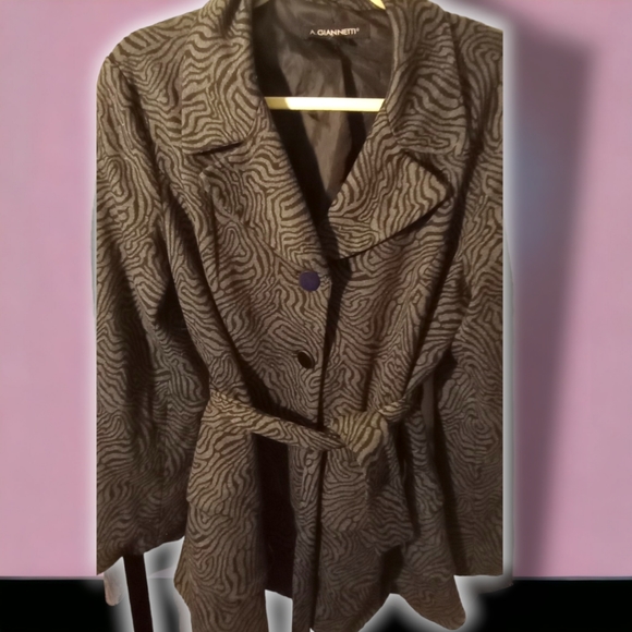 A Gianetti | tiered long wrap peacoat - Picture 6 of 6